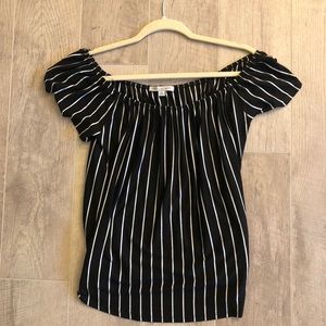 Off-The-Shoulder Striped Top